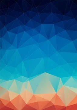 Spectrum geometric background made of triangles Stock Illustration
