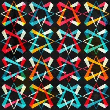 Spectrum geometric seamless pattern Stock Illustration