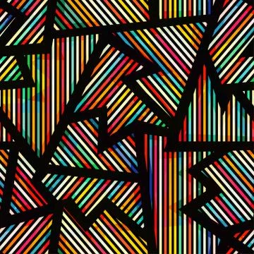 Spectrum geometric seamless pattern Stock Illustration