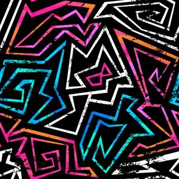 Spectrum geometric seamless pattern Illustrazione stock