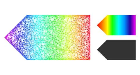 Spectrum Hatched Gradient Direction Left Icon 스톡 일러스트