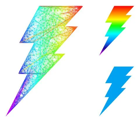 Spectrum Hatched Gradient Execute Icon Illustrazione stock