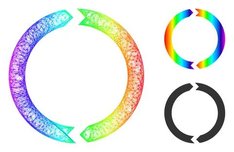 Spectrum Hatched Gradient Rotation Icon 스톡 일러스트