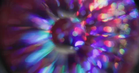Spectrum light bokeh circular glow rainbow neon Stock Photos