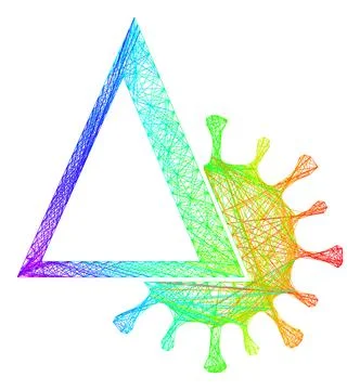 Spectrum Linear Delta Covid Virus 스톡 일러스트