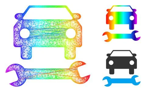 Spectrum Linear Gradient Car Repair Icon 스톡 일러스트