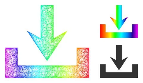 Spectrum Linear Gradient Downloads Icon 스톡 일러스트