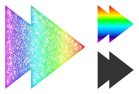 Spectrum Linear Gradient Move Right Icon Illustrazione stock