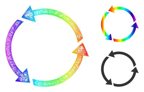 Spectrum Linear Gradient Recycle Icon 스톡 일러스트