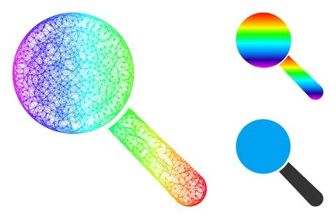 Spectrum Linear Gradient Search Tool Icon Stock Illustration