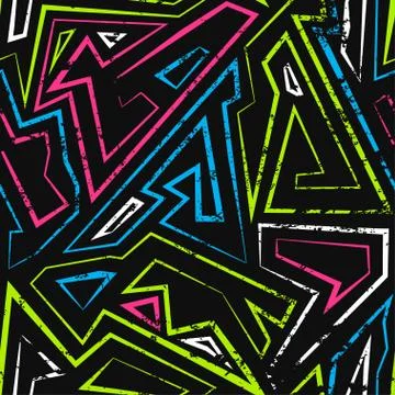 Spectrum maze seamless pattern Stock Illustration