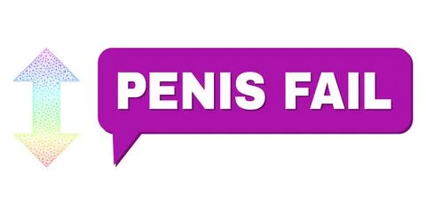 Spectrum Mesh Gradient Vertical Exchange Arrows Icon and Penis Fail Conversation Stock Illustration