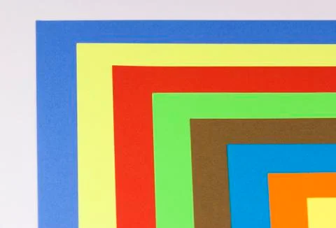 Spectrum of multicolored paper Stock Illustration