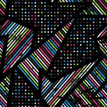 Spectrum music seamless pattern Stock Illustration