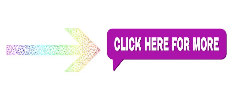 Spectrum Net Gradient Arrow Right Icon and Click Here for More Message Balloon イラスト素材
