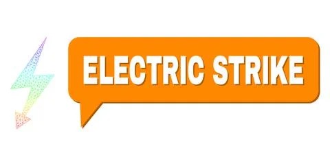 Spectrum Net Gradient Electric Strike Icon and Electric Strike Conversation イラスト素材