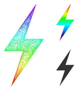 Spectrum Net Gradient Electricity Icon 스톡 일러스트
