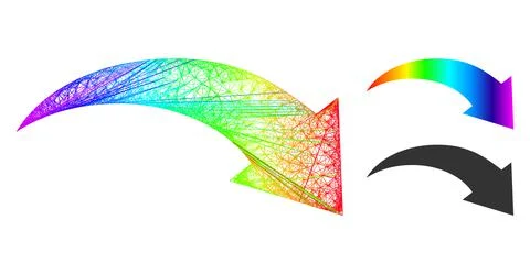 Spectrum Net Gradient Redo Icon 스톡 일러스트