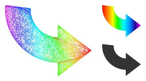 Spectrum Net Gradient Rotate Ccw Icon 스톡 일러스트