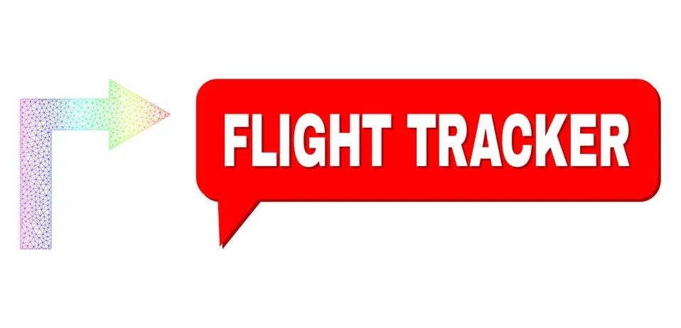 Spectrum Net Gradient Turn Right Icon and Flight Tracker Chat Frame with Shadow イラスト素材