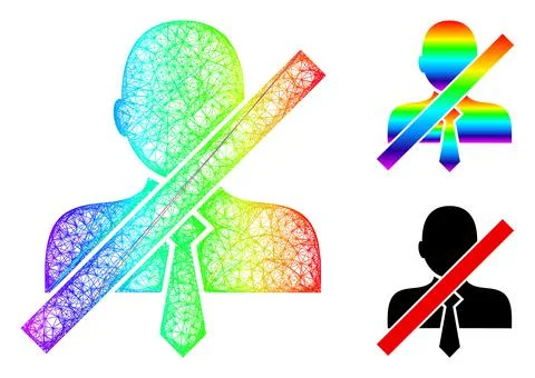 Spectrum Net Gradient Wrong Clerk Icon Stock Illustration