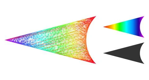 Spectrum Net Mesh Gradient Arrowhead Left Icon 스톡 일러스트
