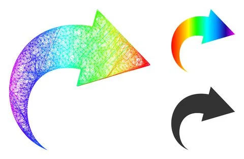 Spectrum Net Mesh Gradient Redo Icon 스톡 일러스트