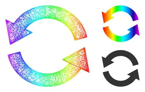 Spectrum Net Mesh Gradient Refresh Icon 스톡 일러스트