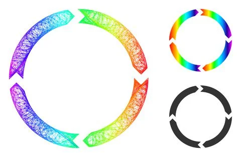 Spectrum Net Mesh Gradient Rotation Icon 스톡 일러스트