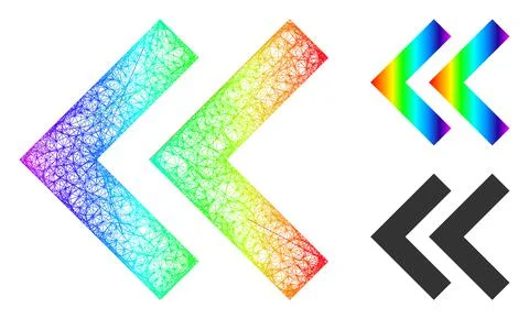 Spectrum Net Mesh Gradient Shift Left Icon 스톡 일러스트