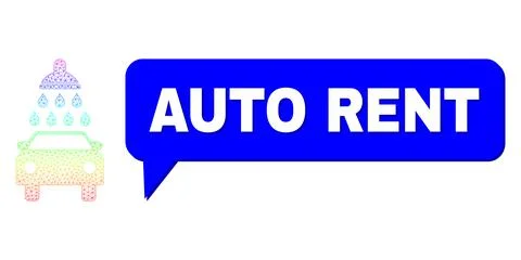 Spectrum Network Gradient Car Wash Icon and Auto Rent Chat Bubble with Shadow 스톡 일러스트