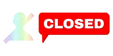 Spectrum Network Gradient Closed User Icon and Closed Speech Cloud with Shadow 스톡 일러스트