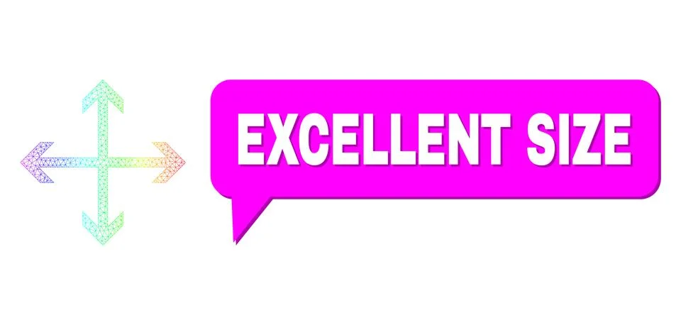 Spectrum Network Gradient Expand Arrows Icon and Excellent Size Chat Frame with イラスト素材