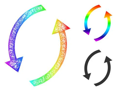 Spectrum Network Gradient Refresh Icon 스톡 일러스트