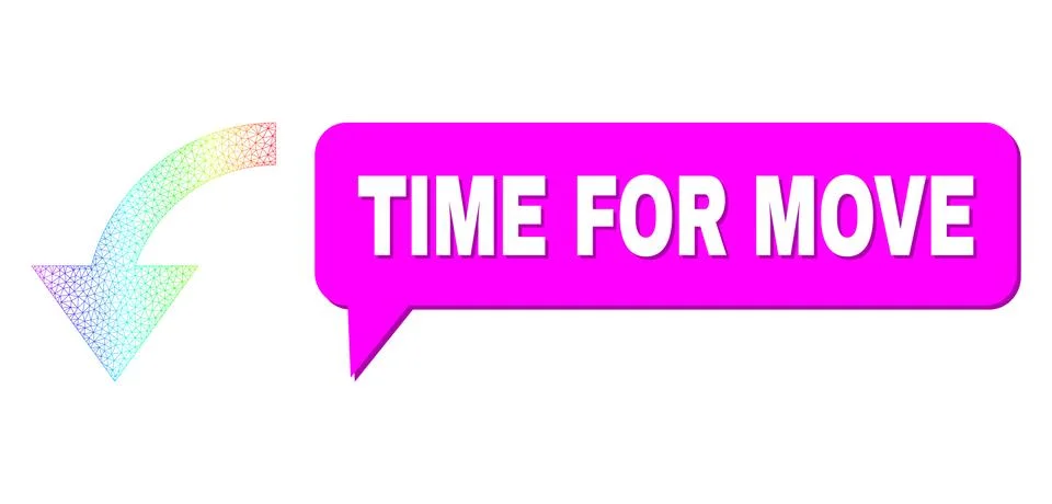 Spectrum Network Gradient Rotate Ccw Icon and Time for Move Conversation Cloud Stock Illustration
