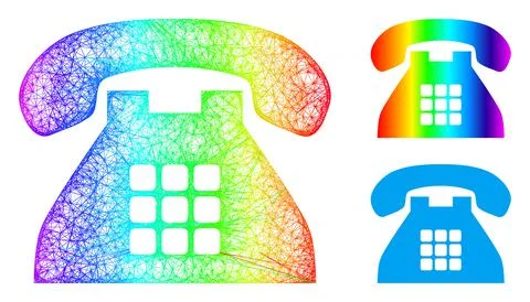 Spectrum Network Gradient Tone Phone Icon Stock Illustration