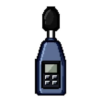 Spectrum noise level meter pixel art vector illustration Stock Illustration