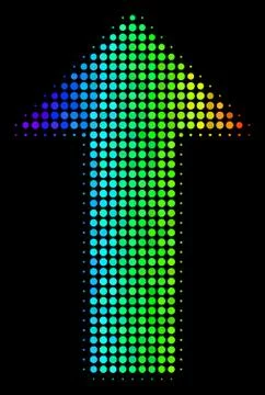 Spectrum Pixel Arrow Icon Stock Illustration