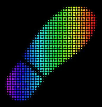 Spectrum Pixel Boot Footprint Icon Stock Illustration