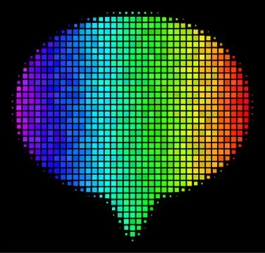 Spectrum Pixel Hint Icon Stock Illustration