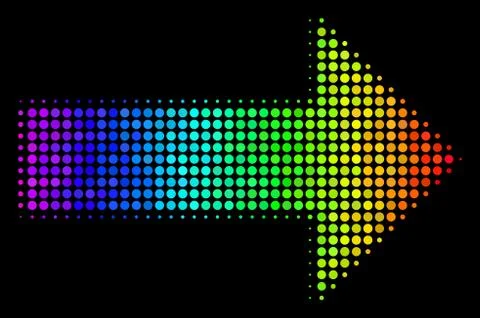 Spectrum Pixel Right Arrow Icon Illustrazione stock