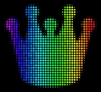 Spectrum Pixel Royal Icon イラスト素材
