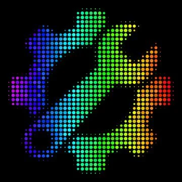 Spectrum Pixel Service Tools Icon Stock Illustration