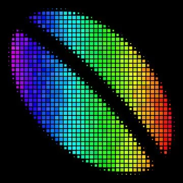 Spectrum Pixel Wheat Seed Icon Stock Illustration