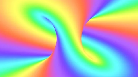 Spectrum psychedelic optical illusion. Abstract rainbow hypnotic background. Stock Footage 115536929