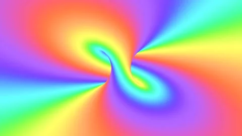Spectrum psychedelic optical illusion. Abstract rainbow hypnotic background. Stock Footage 115536957