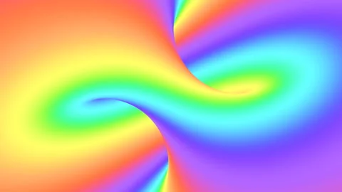 Spectrum psychedelic optical illusion. Abstract rainbow hypnotic background. Stock Footage 115537004