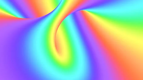 Spectrum psychedelic optical illusion. Abstract rainbow hypnotic background. Stock Footage 115537137