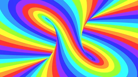 Spectrum psychedelic optical illusion. Abstract rainbow hypnotic background. Stock Footage 117592723