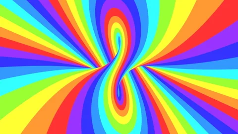 Spectrum psychedelic optical illusion. Abstract rainbow hypnotic background. Stock Footage 117592796